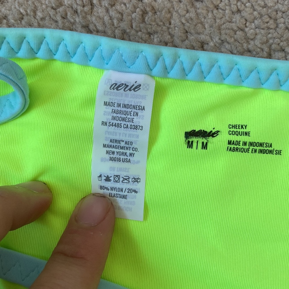 NWOT Aerie neon string cheeky bikini bottom - Picture 3 of 4
